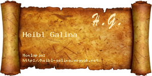 Heibl Galina névjegykártya